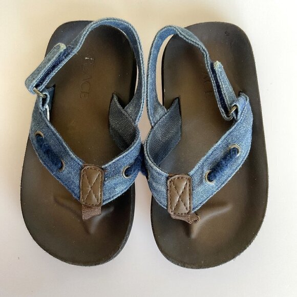 DENIM FLIP FLOPS EUC - Picture 1 of 10